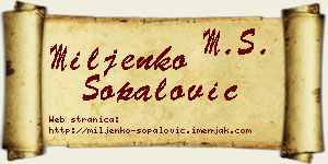Miljenko Šopalović vizit kartica
